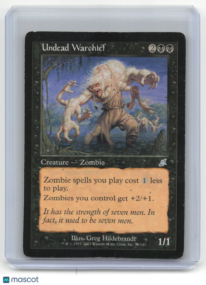 2003 Magic: The Gathering—Undead Warchief #78/143 Scourge— Heavily Played