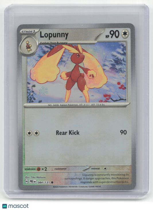 2025 Pokemon TCG Lopunny Prismatic Evolutions #084/131 MasterBall Holo