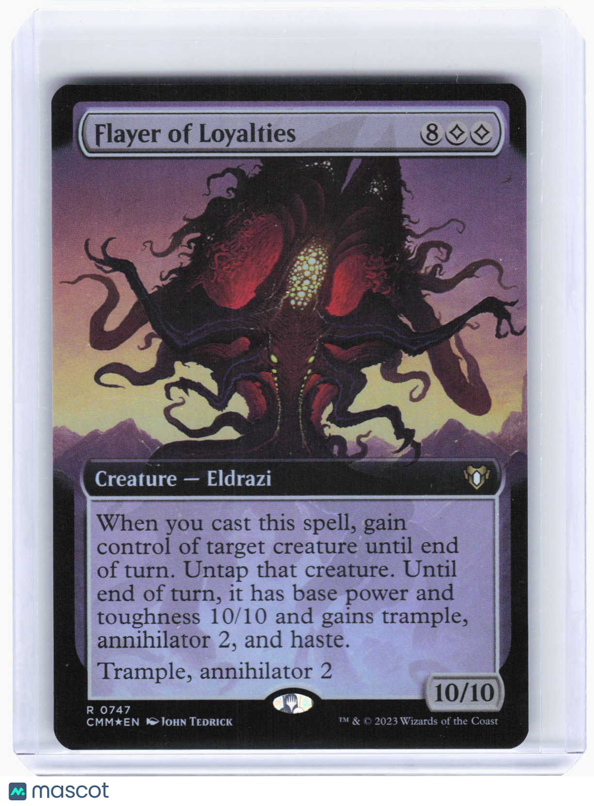 2023 Magic: The Gathering—Flayer of Loyalties #0747 CMM—Rare Foil (Extended Art)