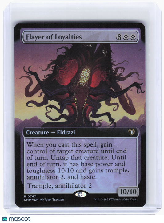 2023 Magic: The Gathering—Flayer of Loyalties #0747 CMM—Rare Foil (Extended Art)