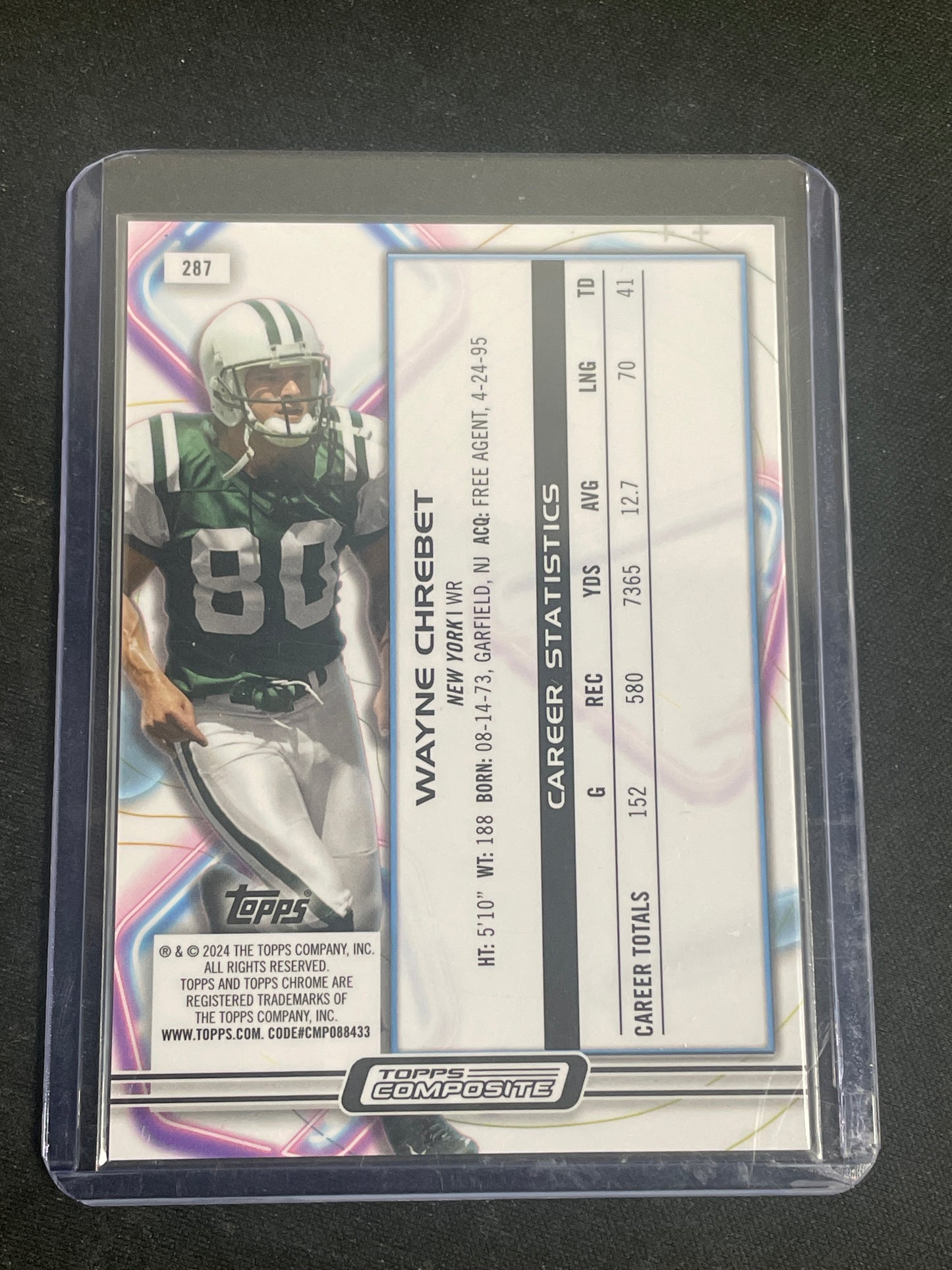 Topps Chrome Football Wayne Chrebet 4/5 #175