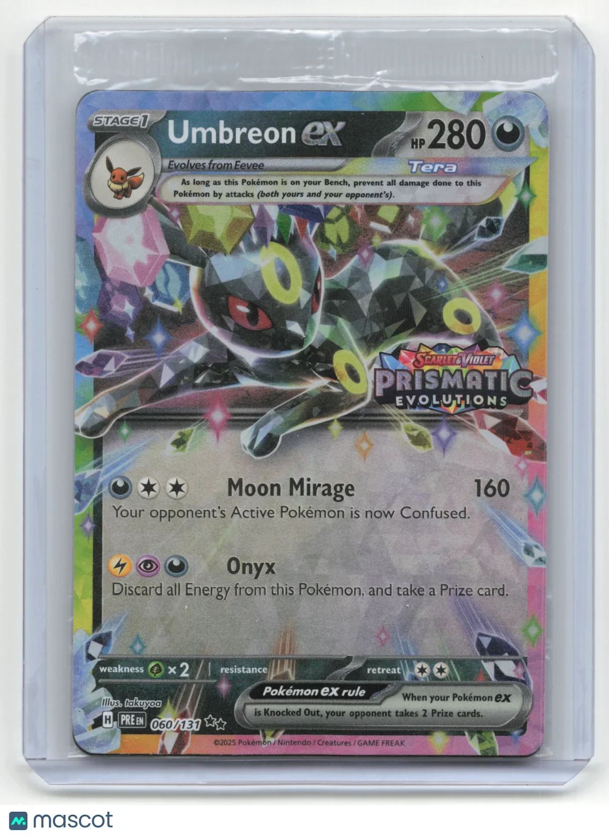 2025 Pokemon Umbreon ex Prismatic Evolutions #060/131 Stamped Promo - Papa Joey's Collectibles