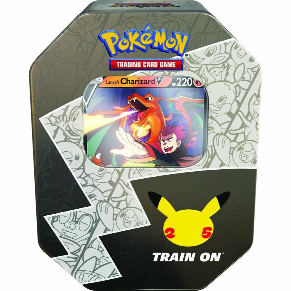 Pokemon TCG — Pokemon Celebrations International Tin (Lance's Charizard V)