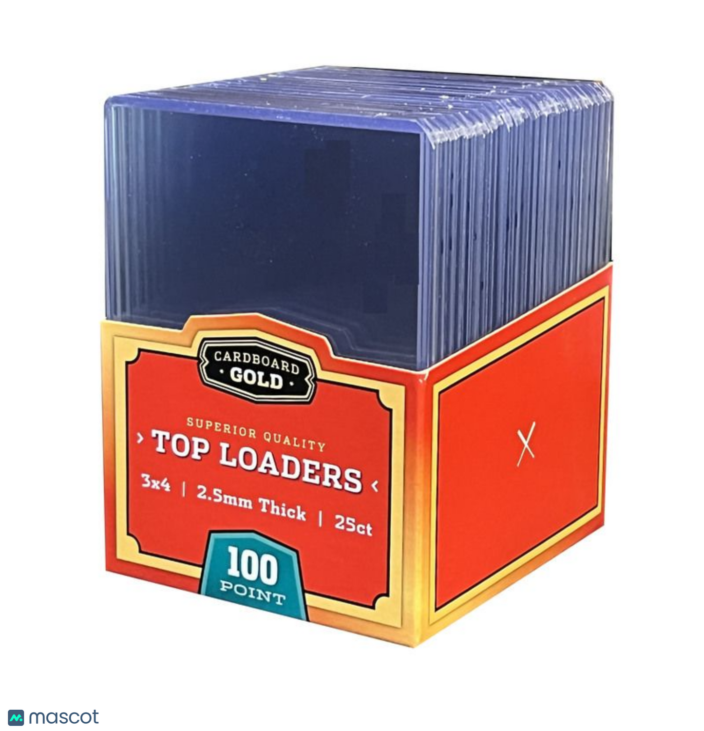 Cardboard Gold Standard 100 Pt. Clear 3" x 4" Toploader 25 ct.