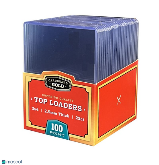Cardboard Gold Standard 100 Pt. Clear 3" x 4" Toploader 25 ct.