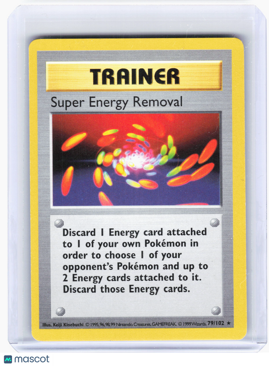 1999 Pokemon—Super Energy Removal #79/102 Base Set (Shadowless)—[Lightly Played]