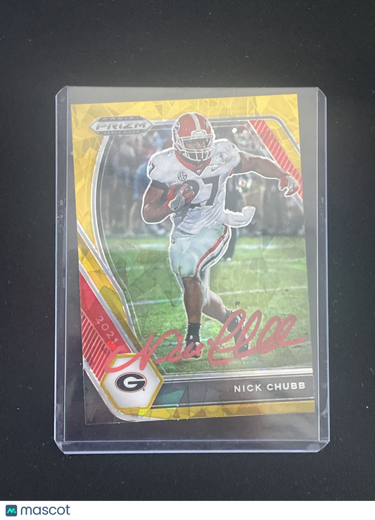 2021 Prizm Draft Picks Football Nick Chubb Autograph w/COA #26