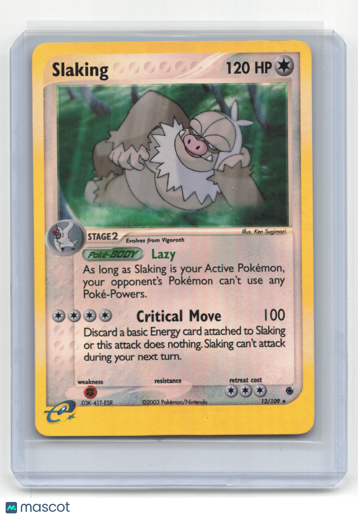 2003 Pokemon TCG Slaking Ruby & Sapphire #12/109 Lightly Played Holo