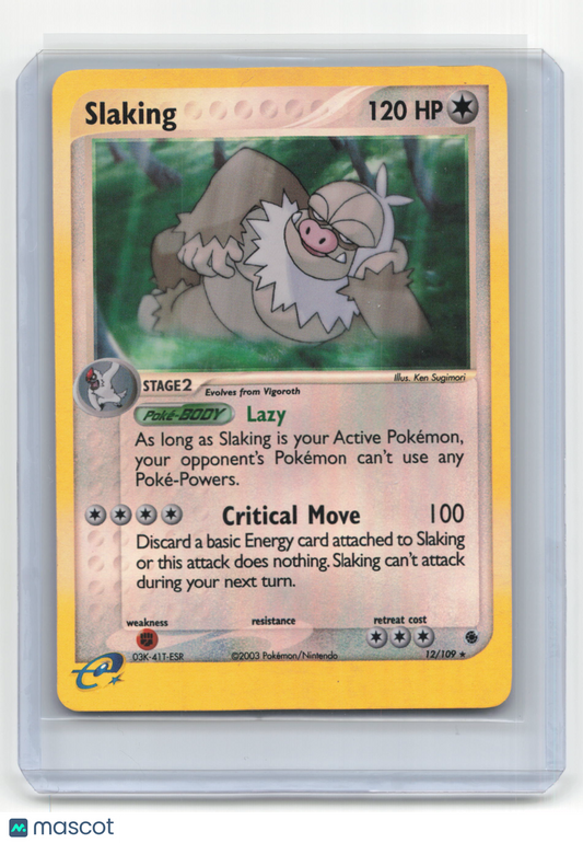 2003 Pokemon TCG Slaking Ruby & Sapphire #12/109 Lightly Played Holo