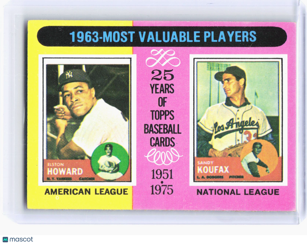 Topps 1975 Topps Baseball—1963 - Most Valuable Players #201 —Very Good