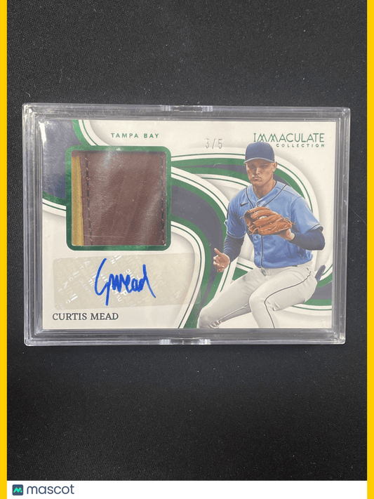 2023 Immaculate Panini Baseball Curtis Mead Autograph Relic /5