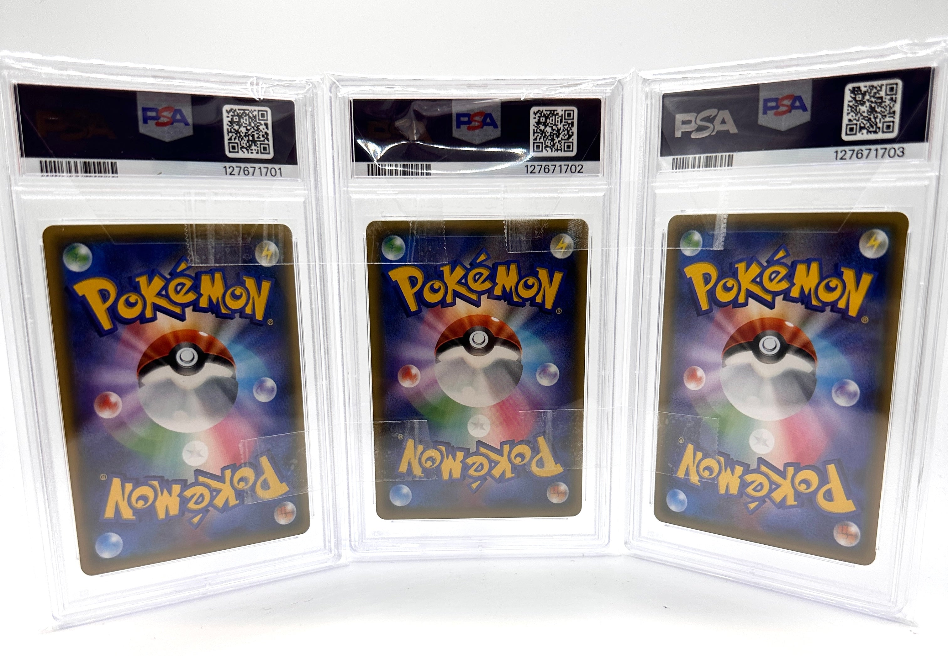 2016 Pokemon—Charmander Charmeleon Charizard PokeKyun #3-5 — JP(Seq. Set) PSA 10