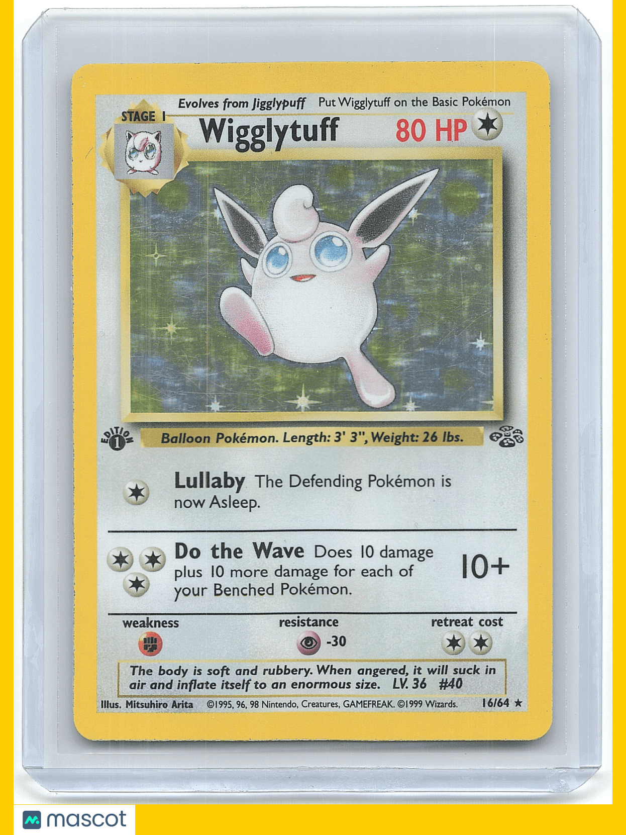 1999 Pokemon Wigglytuff #16/64 Heavy Play