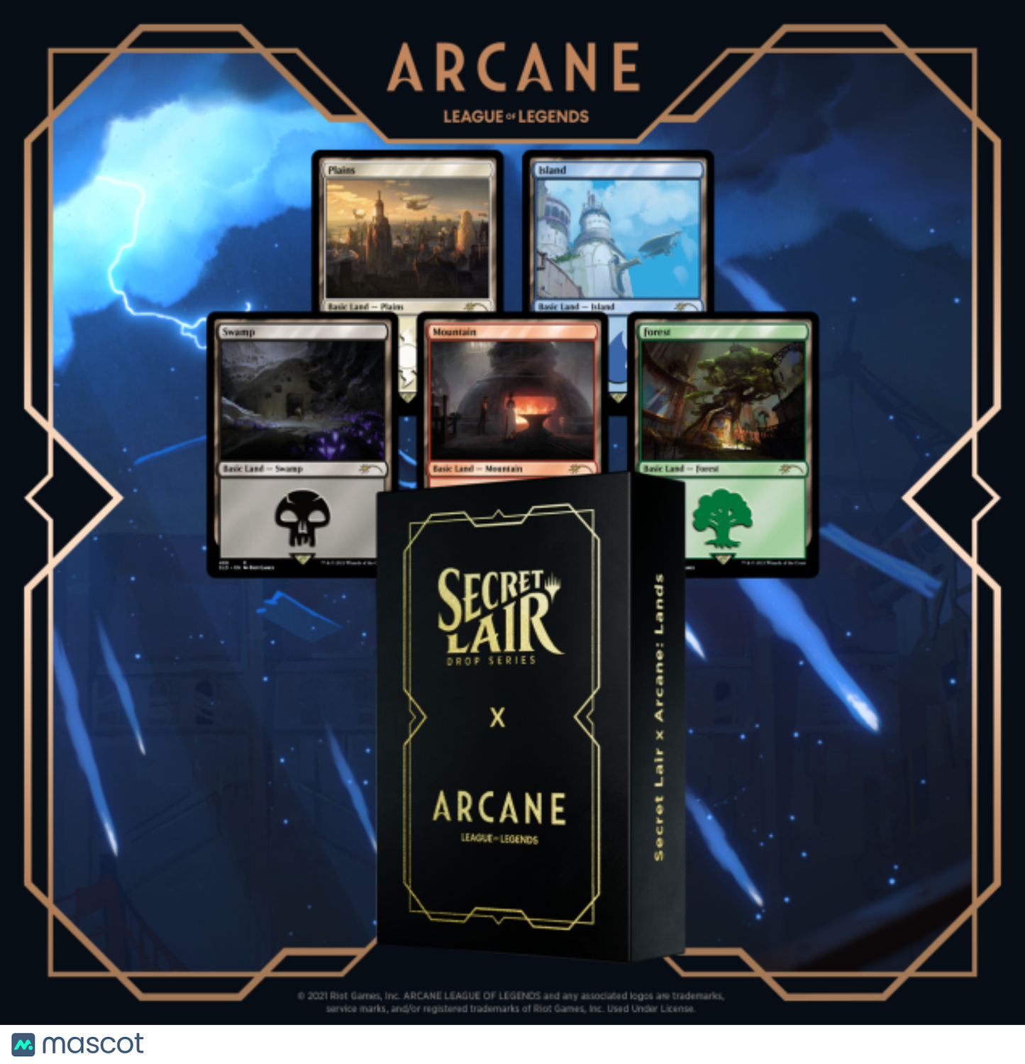 2021 Magic: The Gathering Secret Lair x Arcane: Lands (Non-Foil Edition)