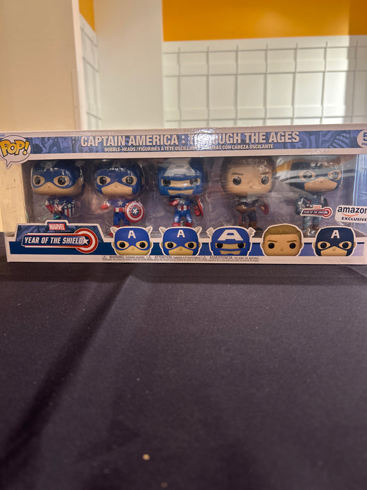POP! Captain America : Through The Ages 5 pack Amazon Exclusive