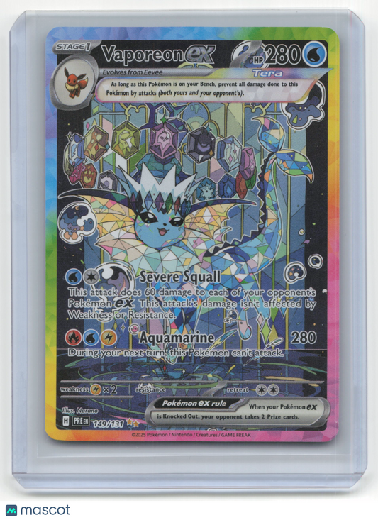 2025 Pokemon TCG Vaporeon EX Prismatic Evolutions #149/131