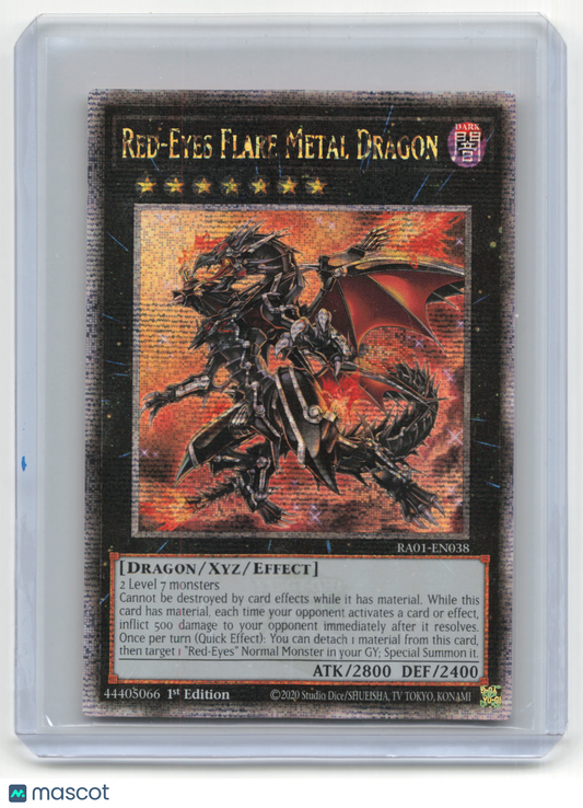 2023 Yu-Gi-Oh! Red-Eyes Flare Metal Dragon 25th Anniversary #RA01-EN038 QCR