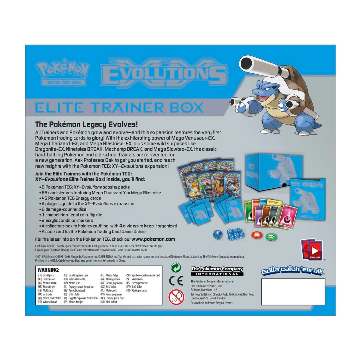 2016 Pokémon TCG: XY—Evolutions (Mega Blastoise) Elite Trainer Box