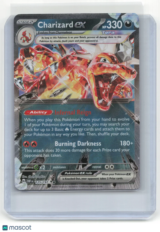 2023 Pokemon Charizard EX Scarlet & Violet - Obsidian Flames #125/197 - Papa Joey's Collectibles
