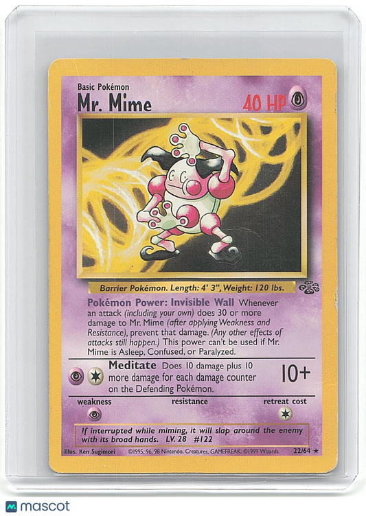 1995 Pokemon Mr. Mime #22/64 22/64