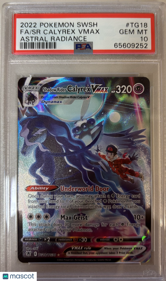 2022 Pokemon SR Calyrex Vmax Fa Astral Radiance #TG18 PSA 10