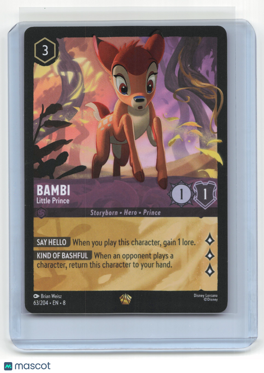 2025 Lorcana Bambi Reign of Jafar #63/204 English