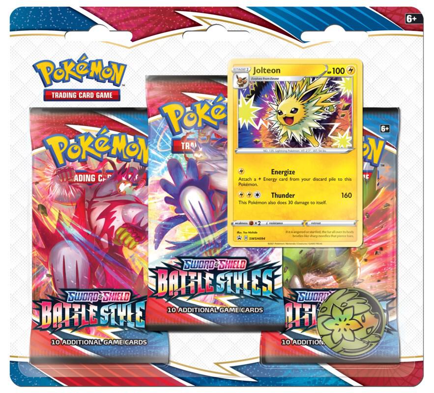 2021 Pokemon Sword & Shield Battle Styles 3 Pack Blister