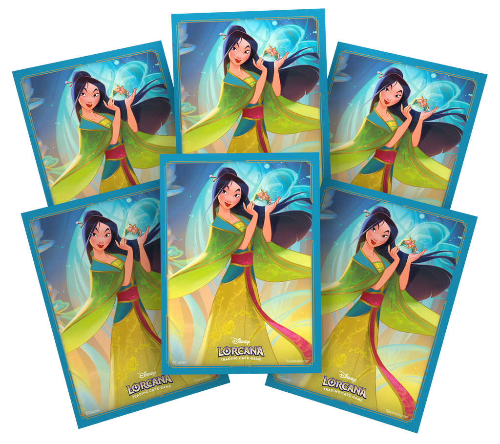 Lorcana Standard 20 Pt. (Mulan, With Comb) Card Sleeves 65 Ct - Papa Joey's Collectibles
