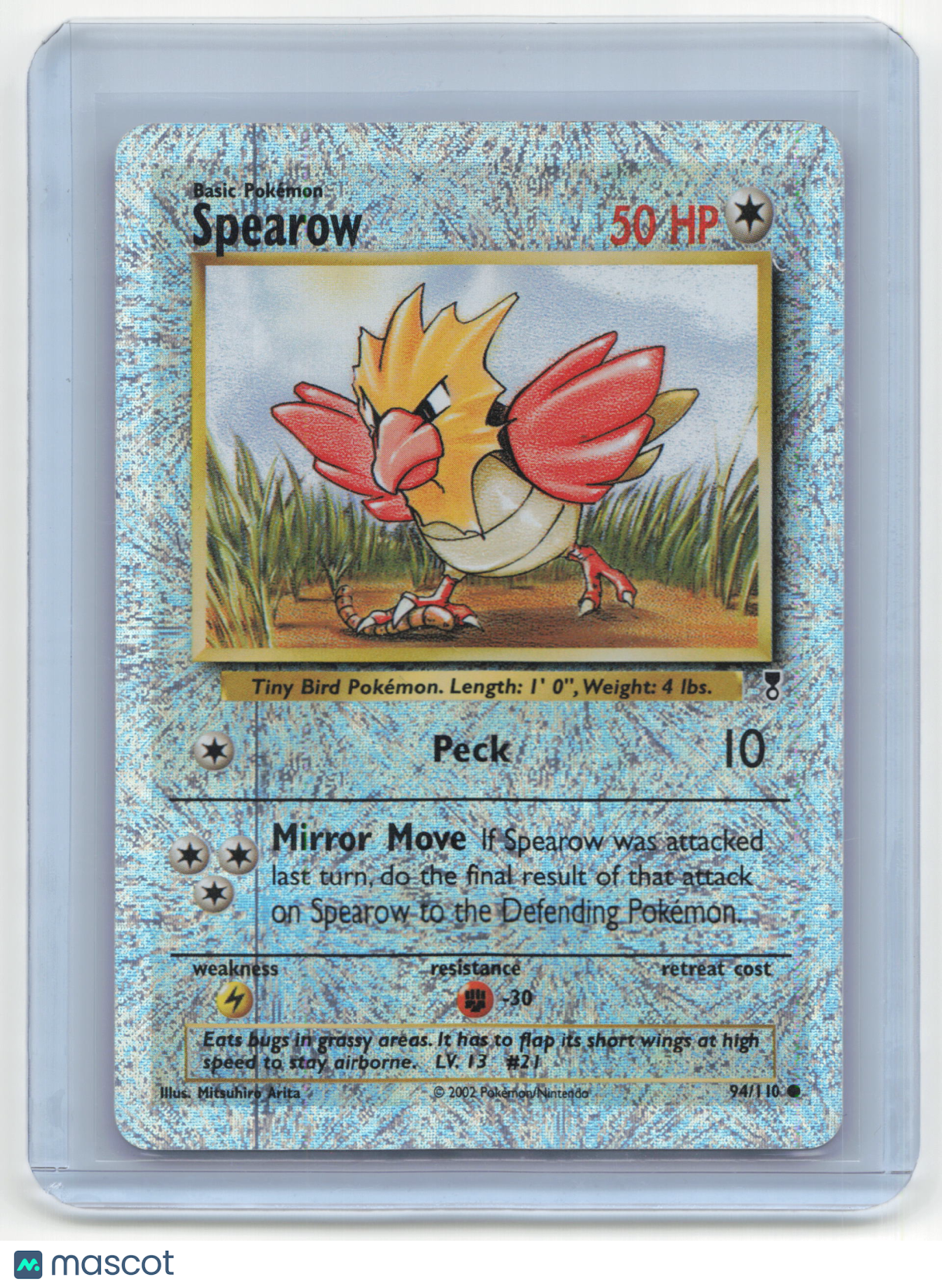 2002 Pokemon TCG Spearow Legendary Collection #094/110 Mod Played Holo