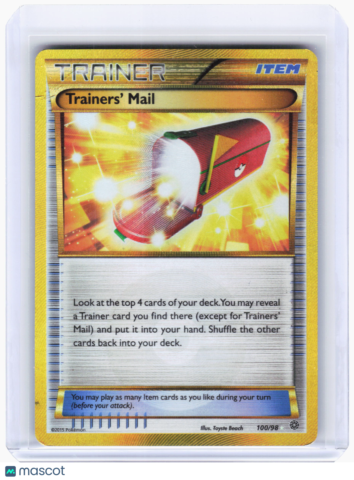 2015 Pokemon—Trainers' Mail #100/98 Ancient Origins—SR Holo [Heavily Played]