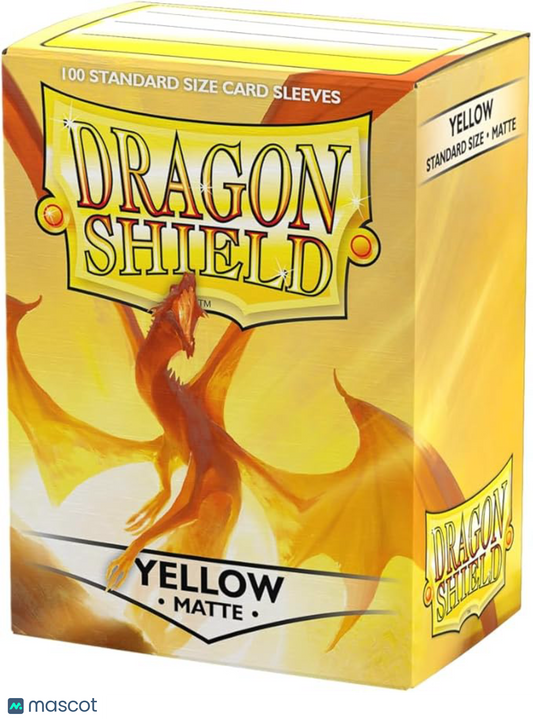 Dragon Shield Standard 20 Pt. Card Sleeves Yellow Matte