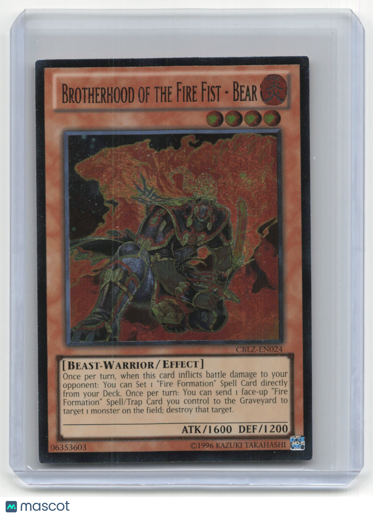 2013 Yu-Gi-Oh! Brotherhood of the Fire Fist - Bear Cosmo Blazer #CBLZ-EN024 UR