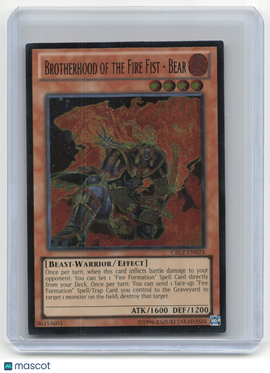 2013 Yu-Gi-Oh! Brotherhood of the Fire Fist - Bear Cosmo Blazer #CBLZ-EN024 UR