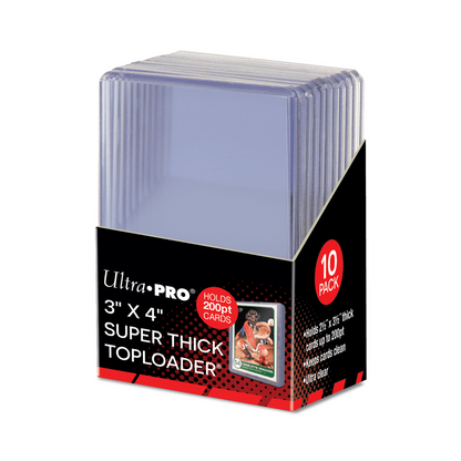 Ultra PRO Standard 200 pt. Pt. Clear 3" x 4" Super Thick Toploader 10 ct.