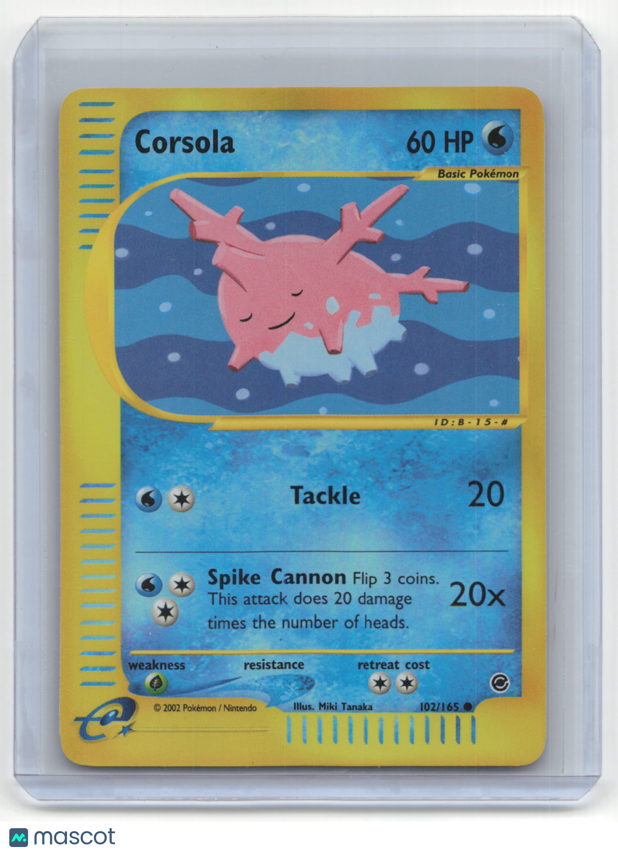 2002 Pokemon Corsola Expedition Base Set #102/165 Near Mint