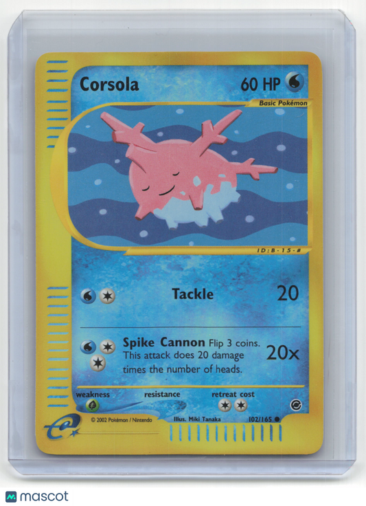 2002 Pokemon Corsola Expedition Base Set #102/165 Near Mint