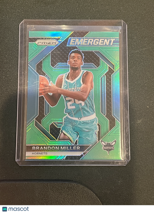 2023-24 Panini Prizm Basketball Brandon Miller Emergent Green #17