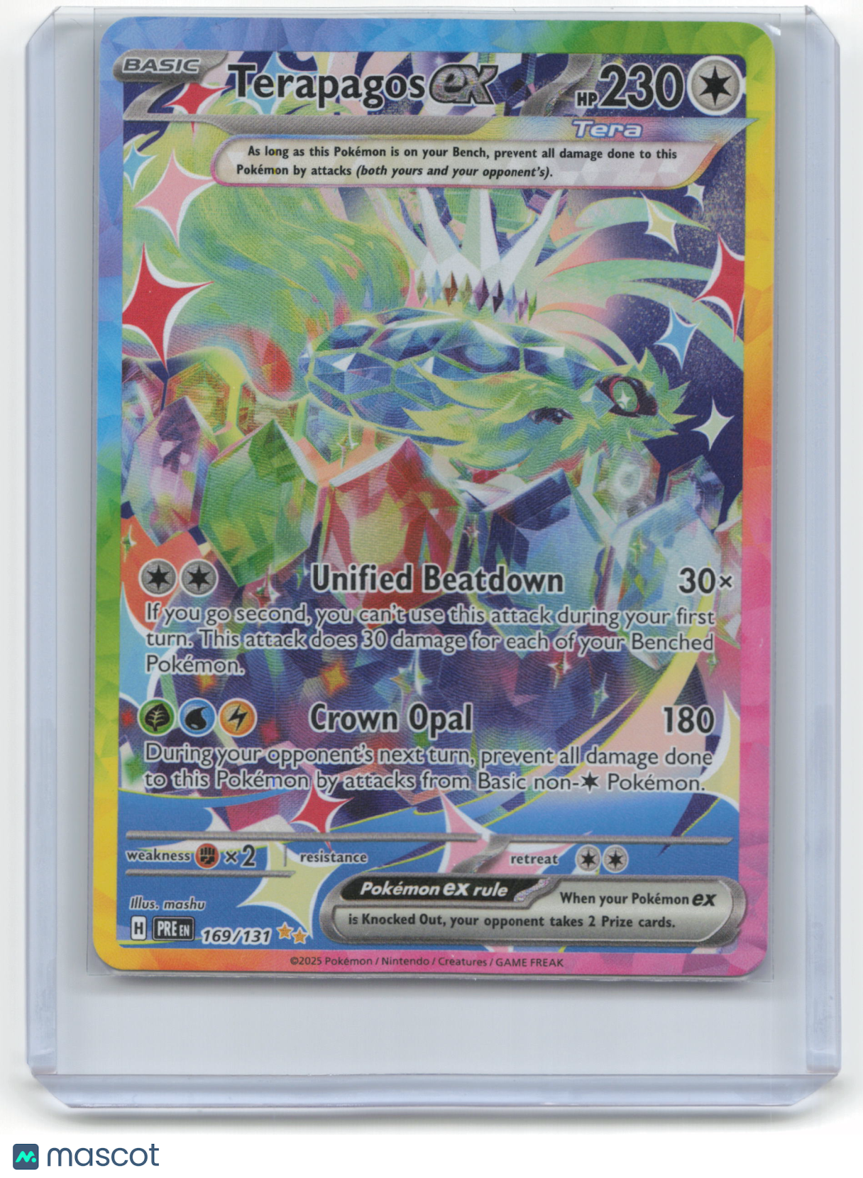 2025 Pokemon TCG Terapagos EX Prismatic Evolutions #169/131