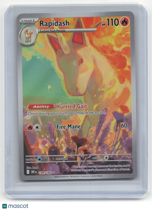 2025 Pokemon TCG Rapidash Destined Rivals #189/182
