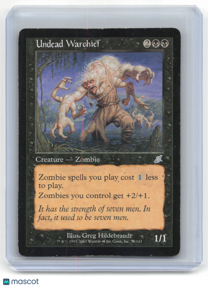 2003 Magic: The Gathering—Undead Warchief #78/143 Scourge— Heavily Played