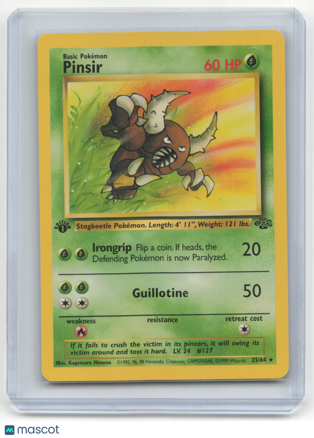 1999 Pokemon TCG Pinsir Jungle #25/64 Lightly Played Basic