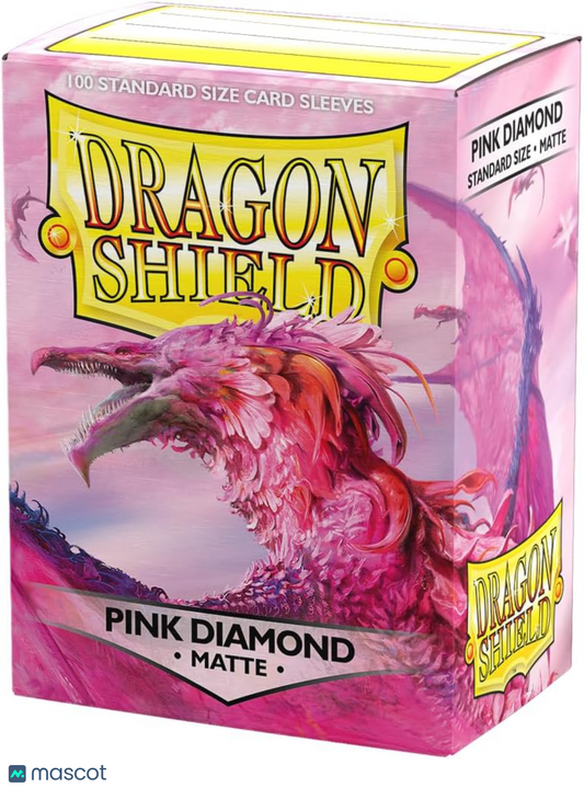 Dragon Shield Standard 20 Pt. Pink Diamond Matte Card Sleeves