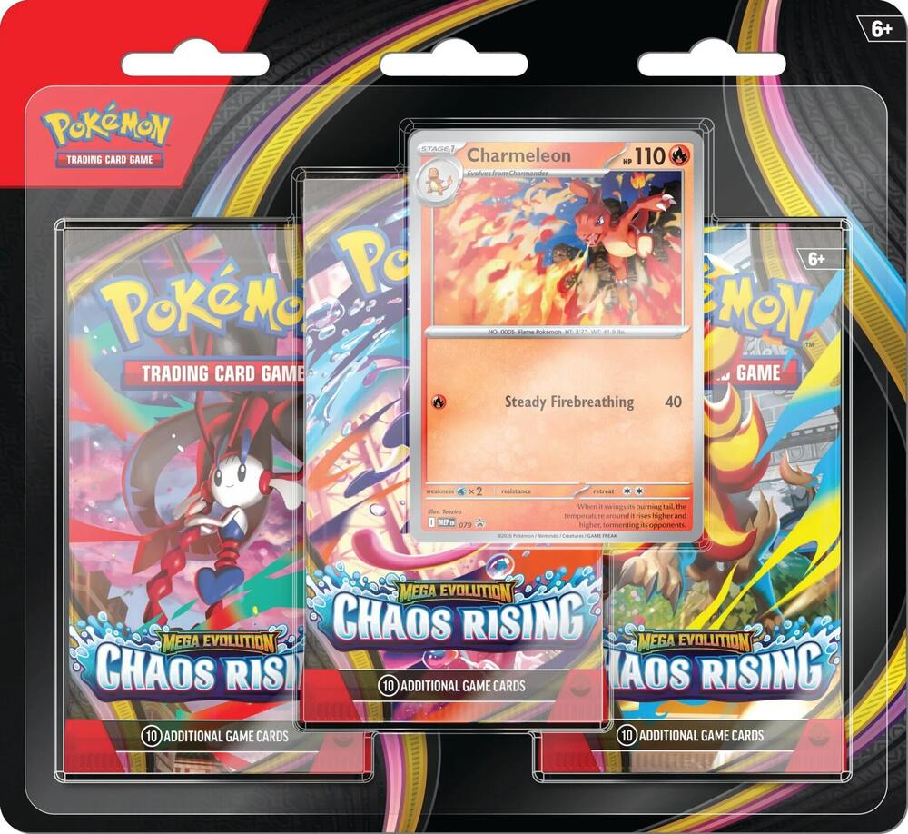Pokémon TCG: Chaos Rising 3-Pack Blister [Charmeleon]