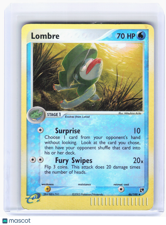 2003 Pokemon—Lombre #46/100 EX Sandstorm—Uncommon Reverse Holo [Lightly Played]