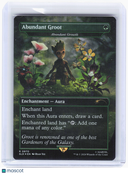 2024 Magic: The Gathering—Abundant Groot #0870 Secret Lair Drop—Rainbow Foil