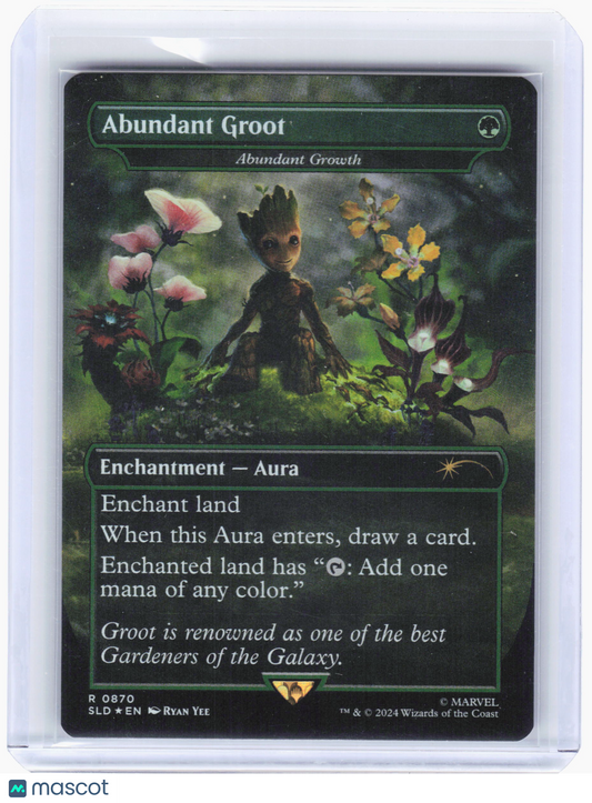 2024 Magic: The Gathering—Abundant Groot #0870 Secret Lair Drop—Rainbow Foil