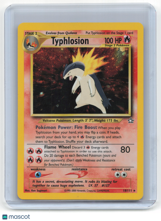 2000 Pokemon TCG Typhlosion Neo Genesis #18/111 English Holo