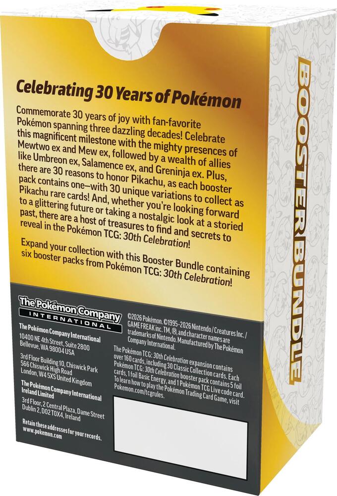 2026 Pokémon TCG: 30th Celebration Booster Bundle