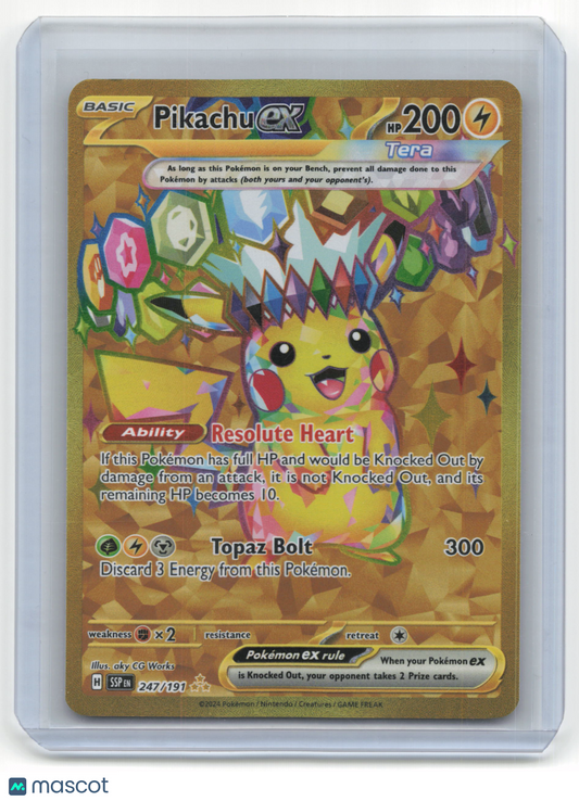 2024 Pokemon Pikachu EX Sv08: Surging Sparks #247/191 Near Mint