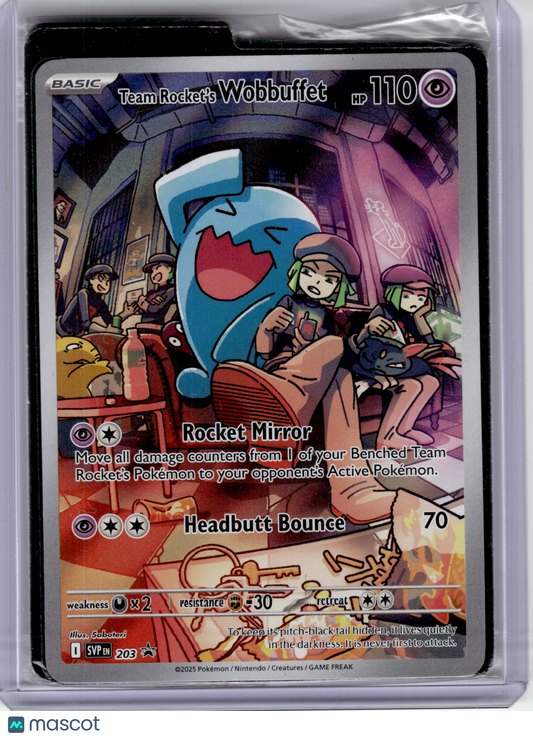 2025 Pokemon—Team Rocket's Wobbuffet #203 Scarlet & Violet Promo—Promo [Sealed]